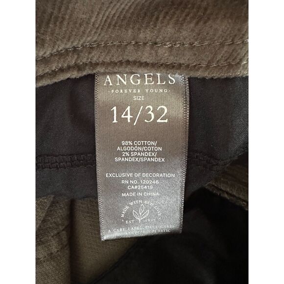 Angels Forever Young Women's Everflex Curvy Straight Mid Rise Corduroy Size 14 - Picture 4 of 4